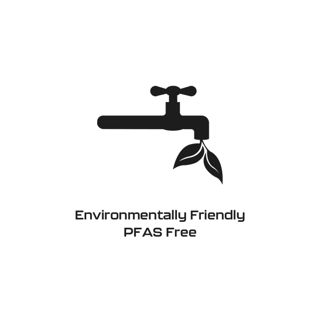 Environmentally friendly PFAS free logo - black